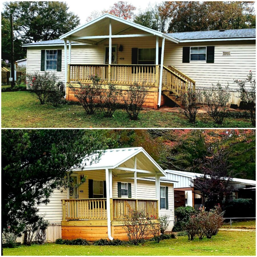 After deck with new cover and stairs
